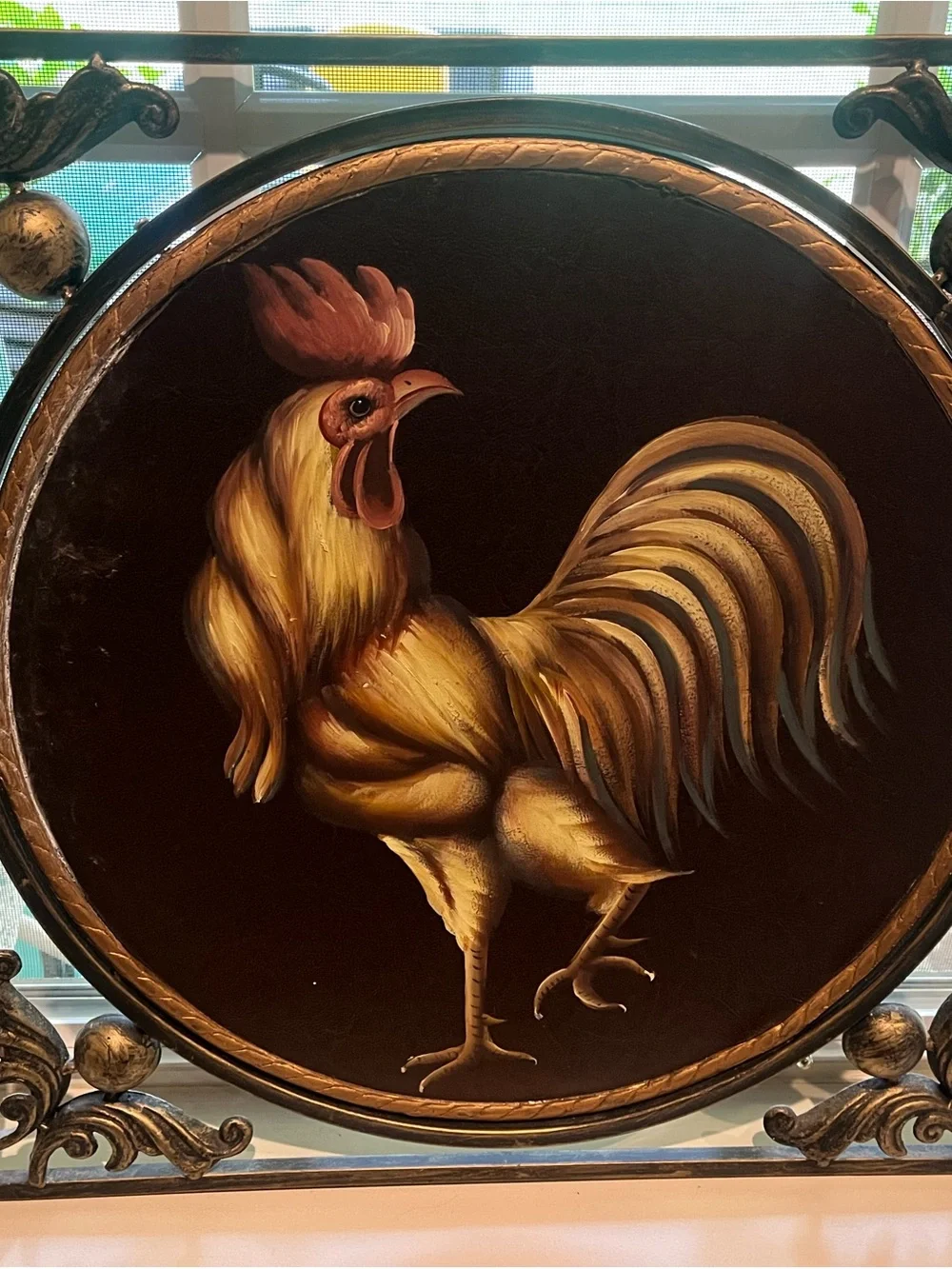 Rooster Wall Art Décor in Golden Brown - Unbranded